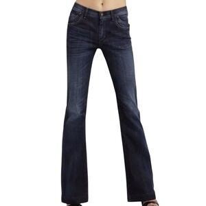 $238 CITIZENS OF HUMANITY Hutton Mid-Rise Wide Leg Dark Wash Jean Sz 28